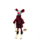 kerstdecoraties kopen Ski Mouse 18x3x5cm Burgundy