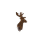 kerstdecoraties kopen Sculptuur "Deer" bruin polystone 4x3x7cm