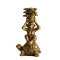 decoratiefiguren kopen Figurine monkey turtle polyresin 12.5x9x19.5cm Gold